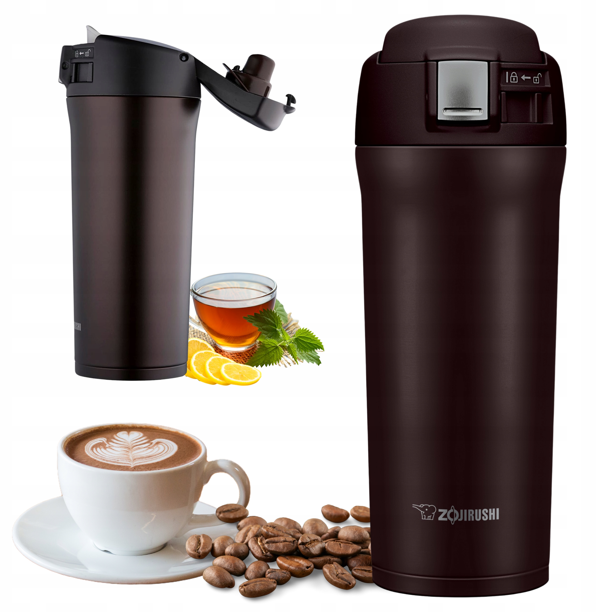 Termoska Zojirushi Termohrnek na kávu Vakuový čaj Sm-yaf 480 ml