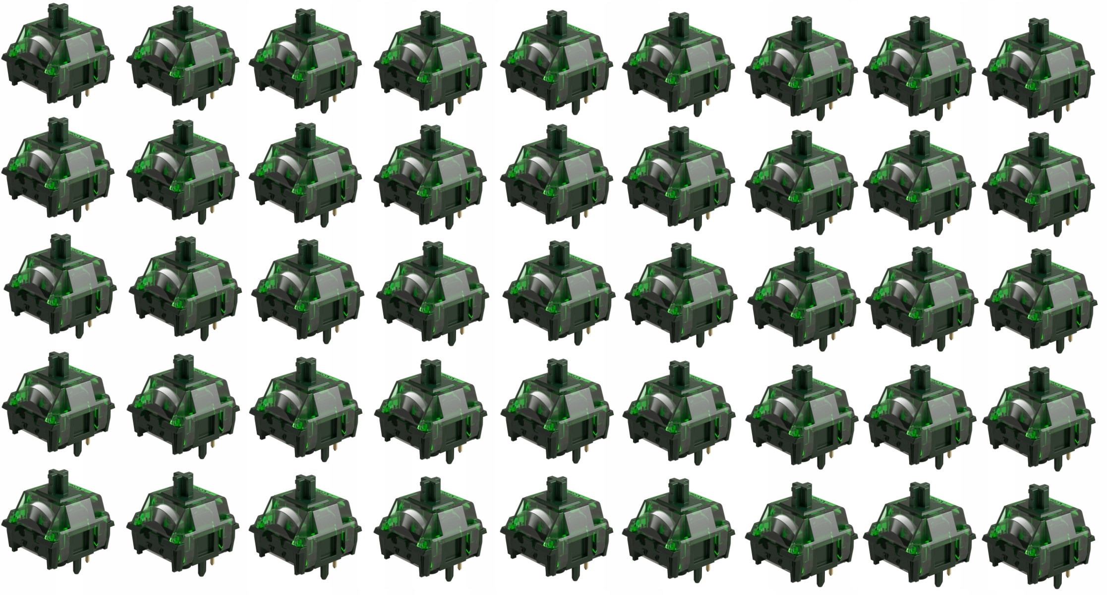 Monsgeek Green Fog Switch Přepínače 45ks pro mechanickou klávesnici