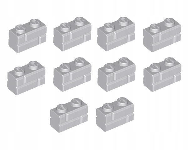 

Lego jasno szara Cegiełka Cegła 1x2 98283 10 szt