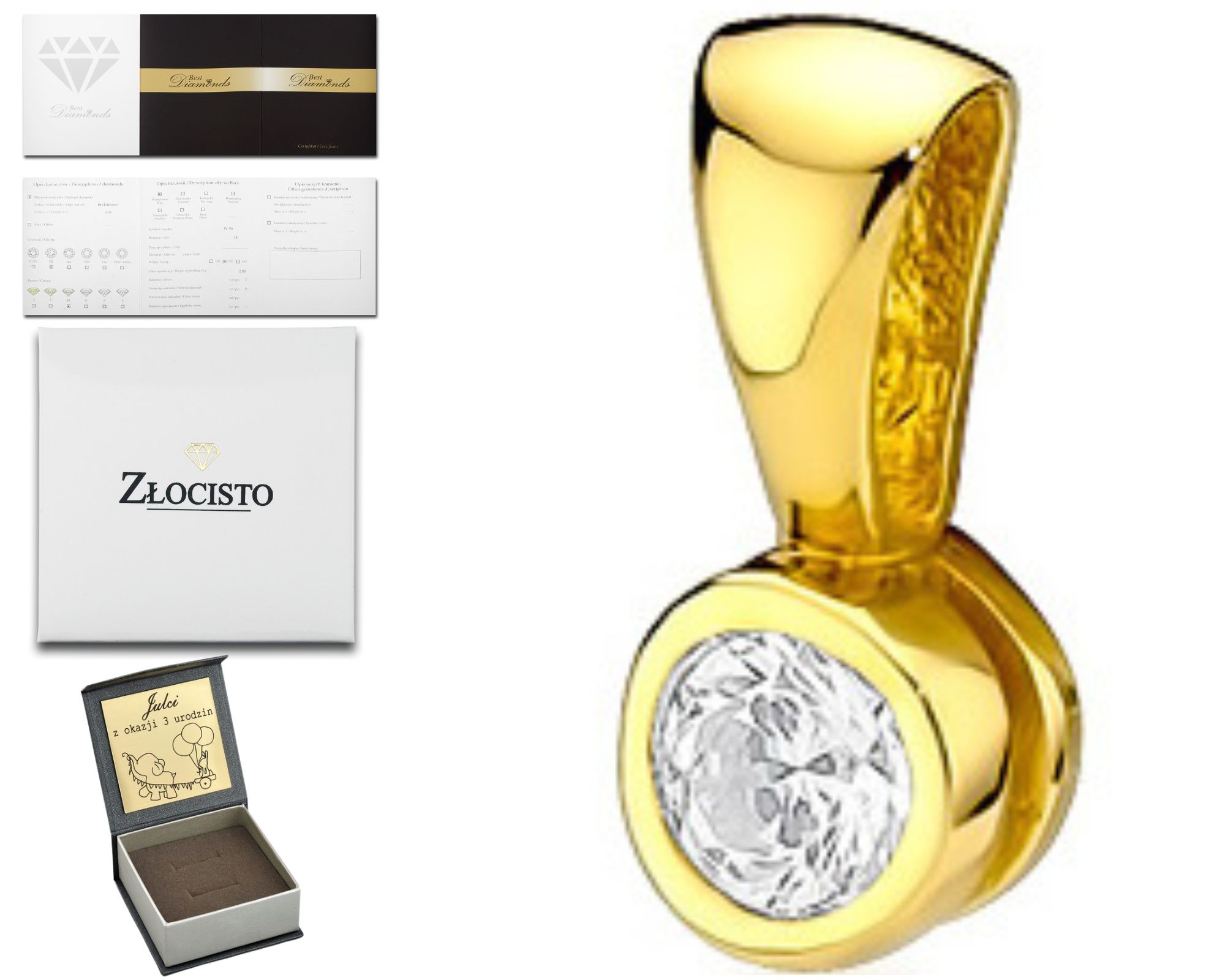 Zlatý Přívěsek S Briliantem 585 Přívěsek Diamant