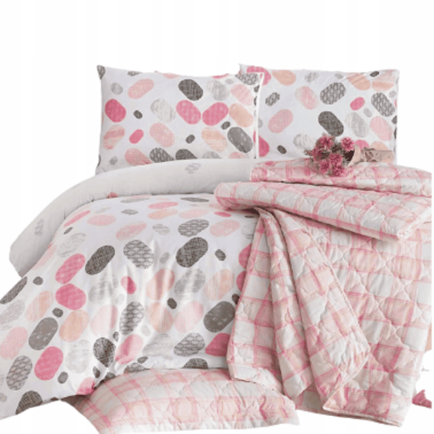 Bavlnené obliečky Lovable Pink 200x220 50x70 (2)