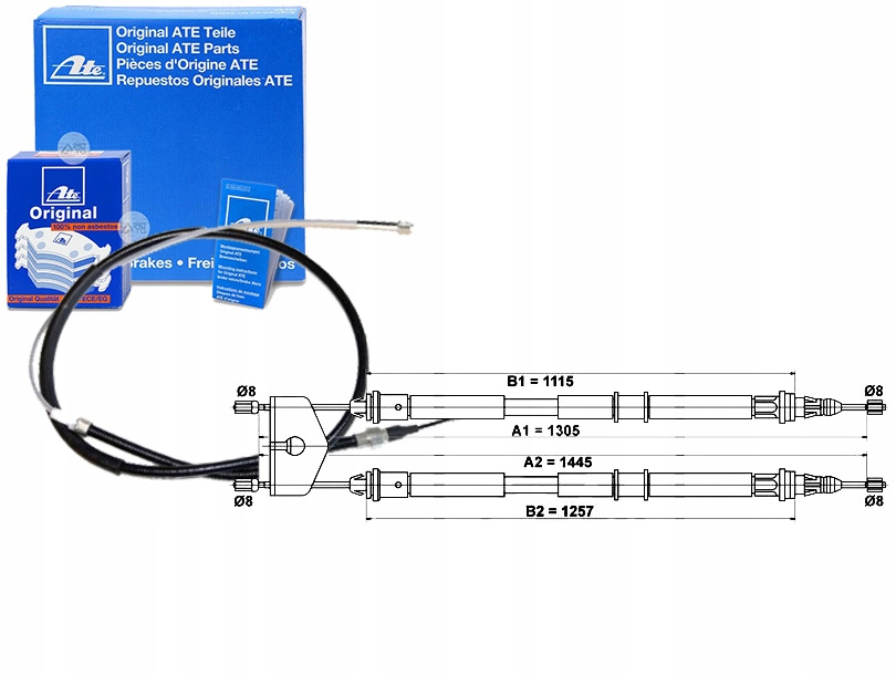 Ruční Brzdové Lanko Ford Fiesta V Fusion Mazda Sada pro řidiče #35