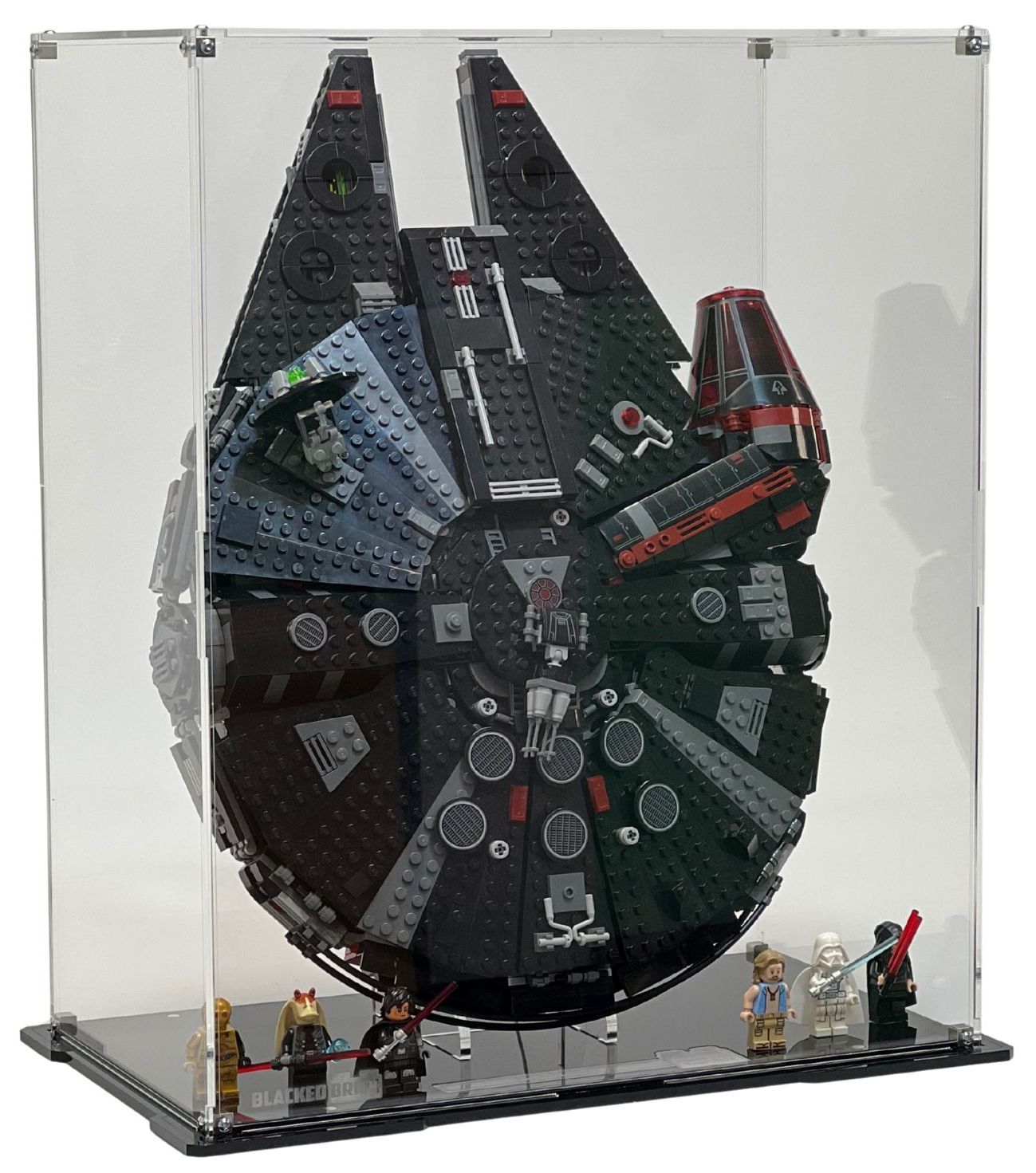 Stojaca vitrína Blacked Brick pre Lego 75389 Star Wars Sokol Millennium