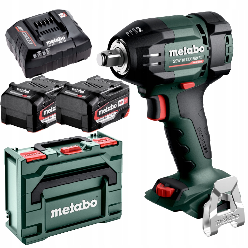 Klucz Udarowy Akumulatorowy Metabo Ssw 18 Ltx 550 Bl 550Nm 2x5,2Ah Walizka