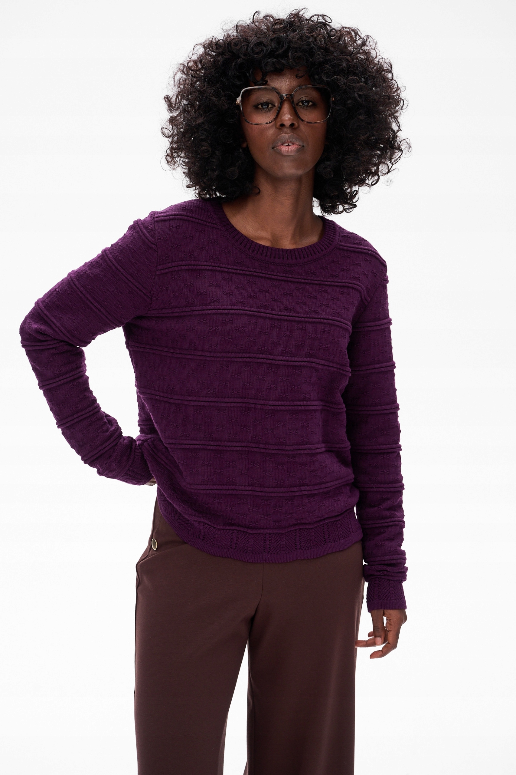 Dámský svetr s dlouhým rukávem fialový Daniel blue shadow vel. 40/42