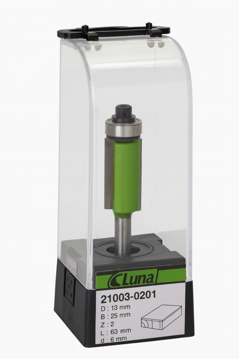 Okrajová fréza 13 mm H25 mm délka 63 mm stopka 6 mm s dolním ložiskem Luna