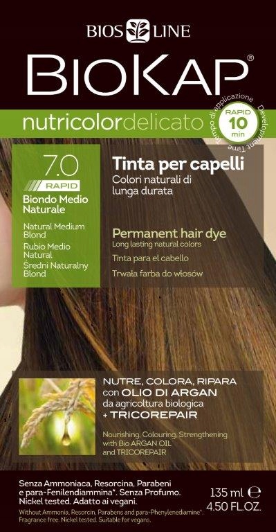 BioKap Nutricolor Delicato Rapid 7.0 Střední přírodní blond