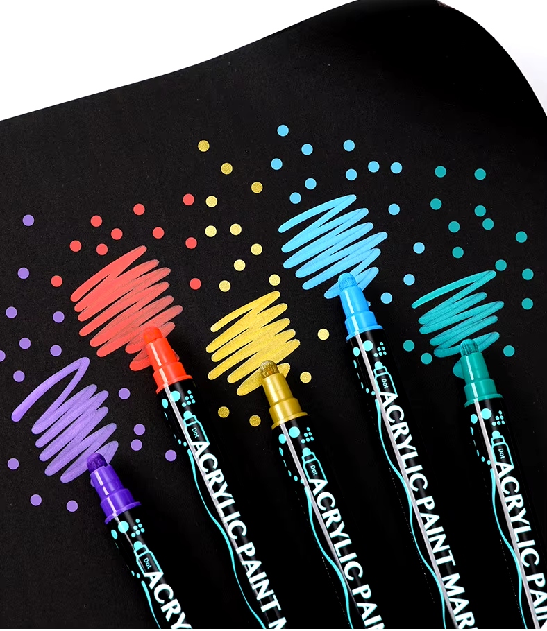 MARKERY AKRYLOWE Pisaki Flamastry Mazaki WODOODPORNE Z FARBĄ ZESTAW 24 SZT Marka inna