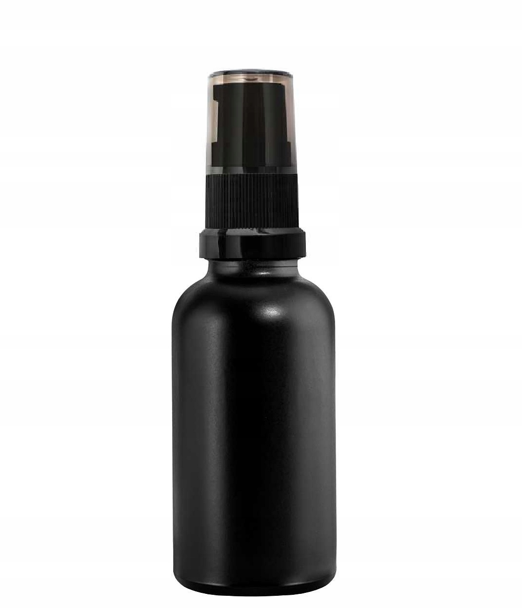 

Butelka szklana 30ml czarna matowa z pompką