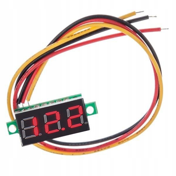 Miernik miernik woltomierz 4,5-30V czerwony