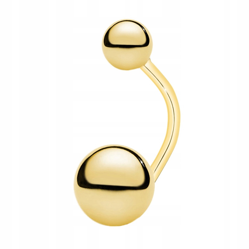 Zlatý piercing do pupíku do pupíku pr. 585 Kuličky Kulička 5 a 8 mm