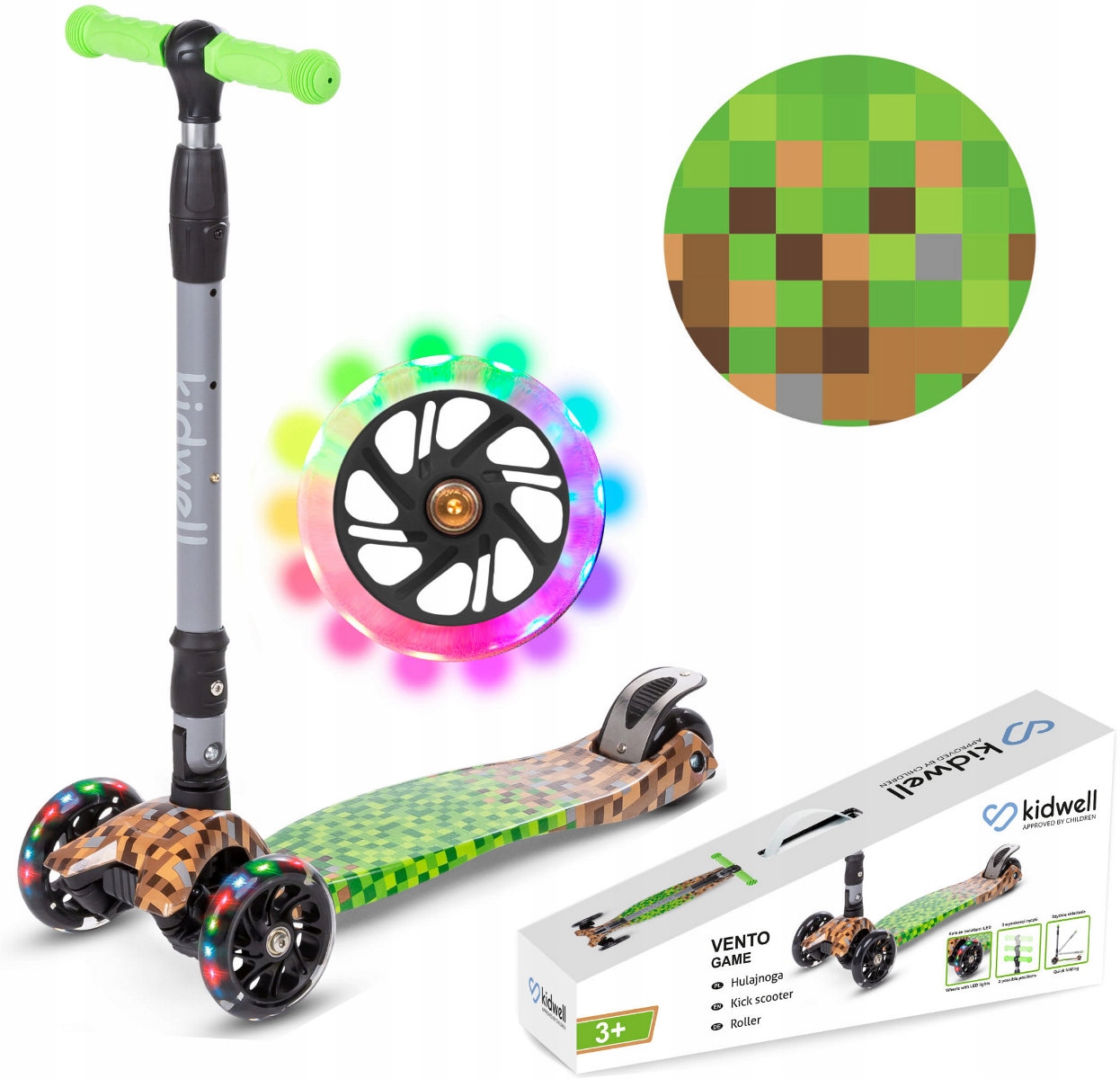 Hulajnoga Balansowa Trójkołowa Vento Koła Led Game Do 50kg