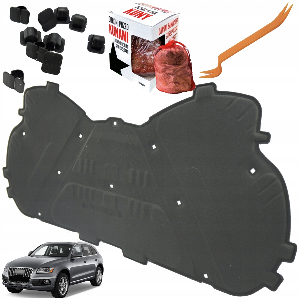 Odhlučnění masky Izolace podložka Audi Q5 8R 08-16 Stahovač Odpuzovač Hq