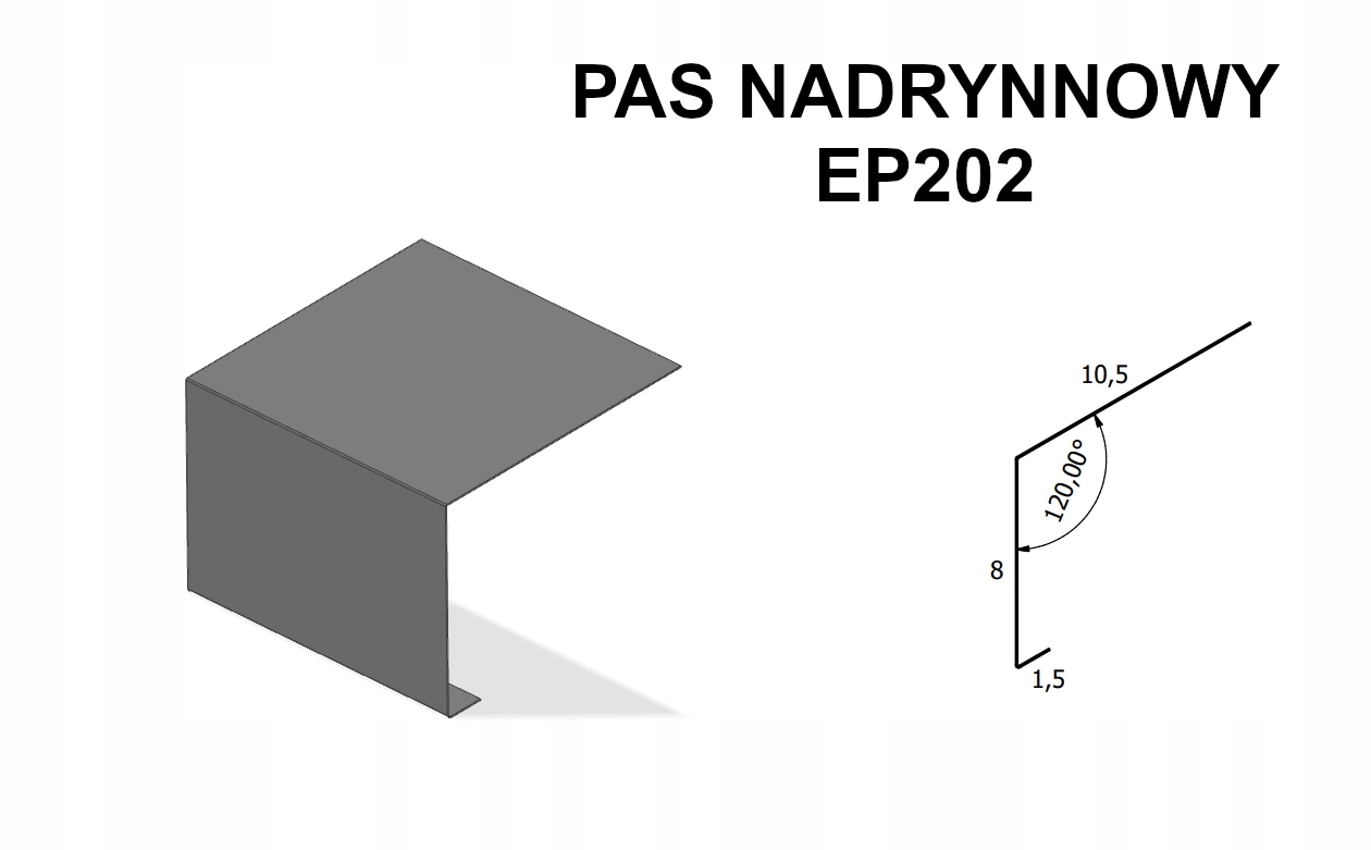 

Pas nadrynnowy EP202 Kolory, Ocynk 1mb