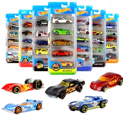 

Zestaw 5 sztuk Resoraki Hot Wheels samochody