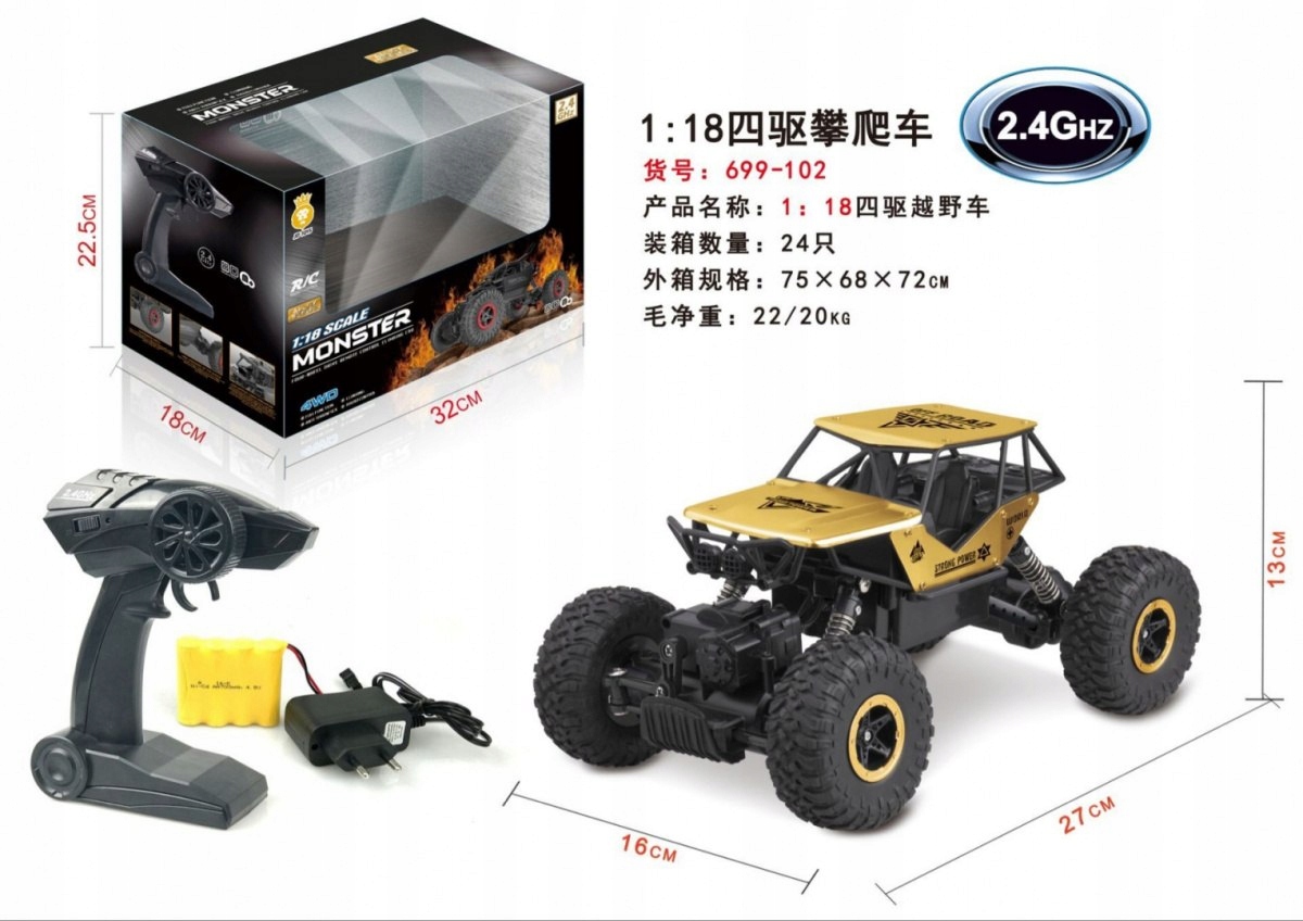 

Samochód Zdalnie Sterowany Terenowy 4x4 Pilot Auto