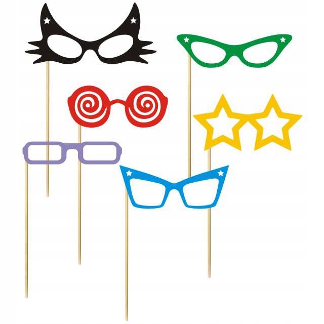 

Karteczki na patyczku okulary kolorowe Gadżety x6