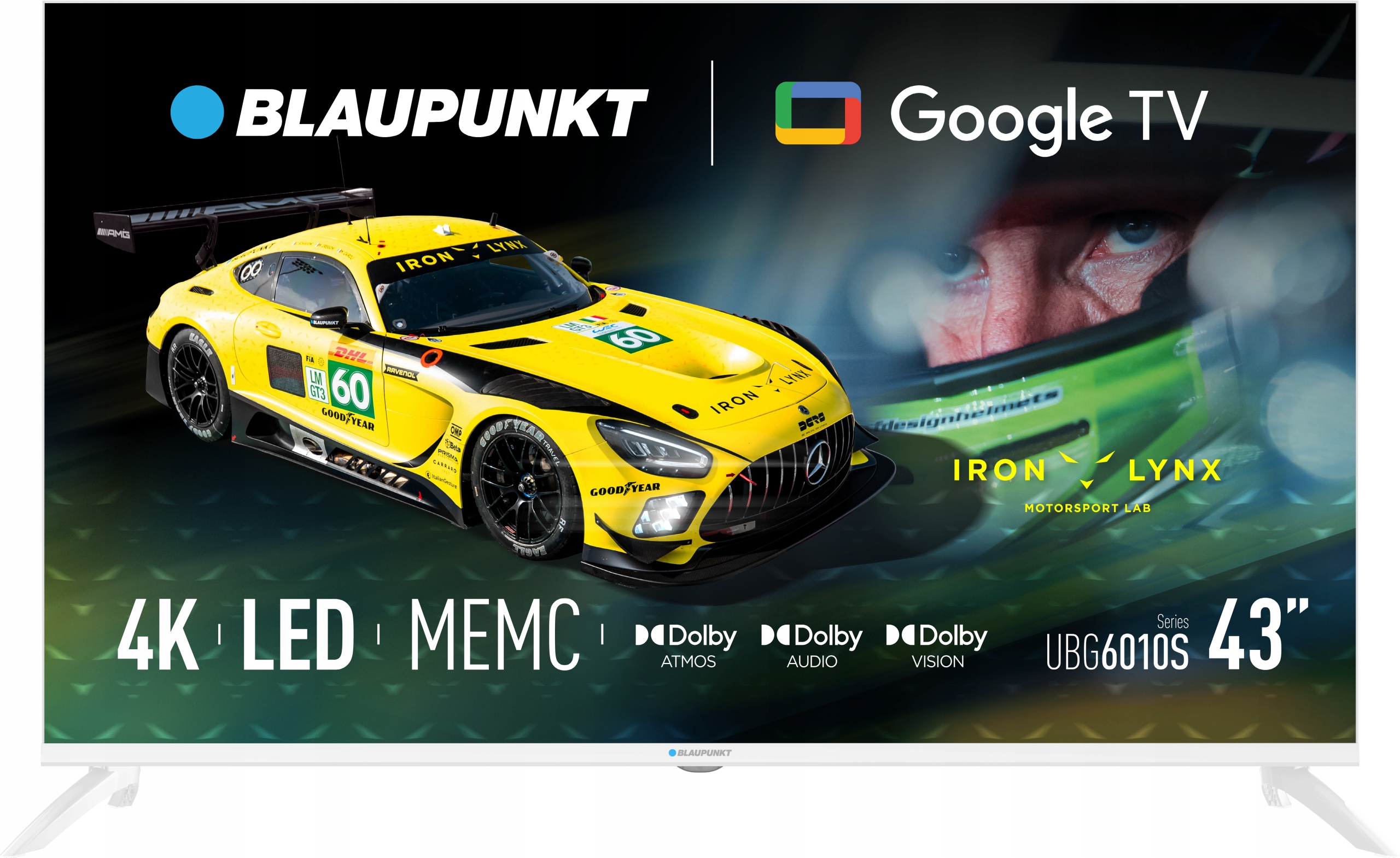 Blaupunkt 43UBG6010 Biały 43" cale tv 4K Uhd Google Tv WiFi Bluetooth Dolby