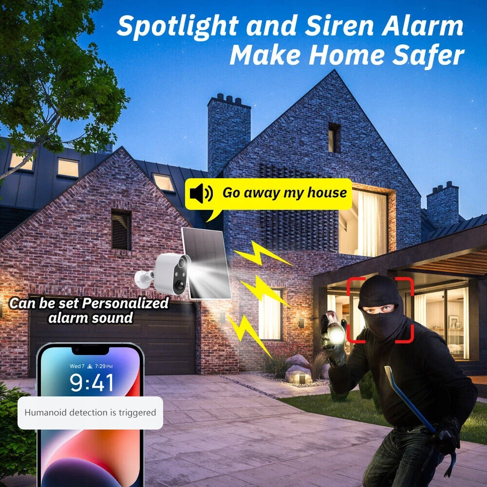 Solar Wifi Camera Outdoor 5MP Video AI Human Detection Two Way Audio Survei Kod producenta OOyoNJApOoGINeVBJNAZ2697