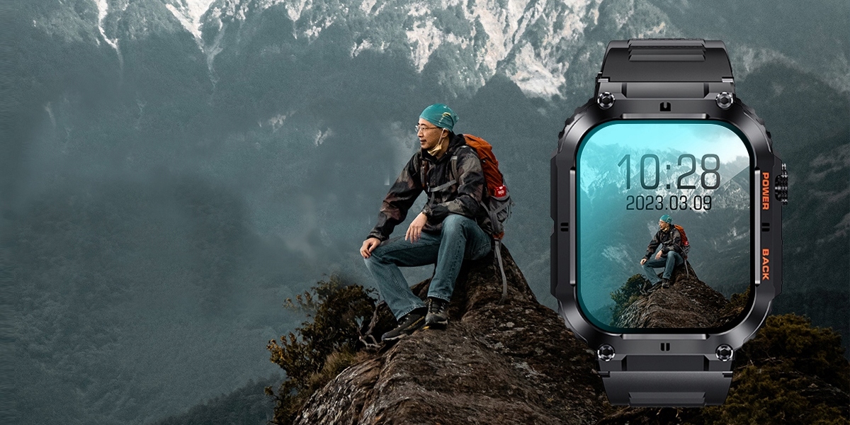 Smartwatch Męski Rozmowy Ciśnienie SpO2 PL 1,96" Komunikacja Bluetooth