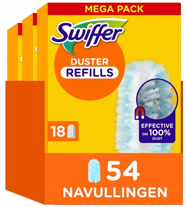 Swiffer Duster Miotełki Do Kurzu Przyciągające Wkłady Wymienne 3x18 54 Szt