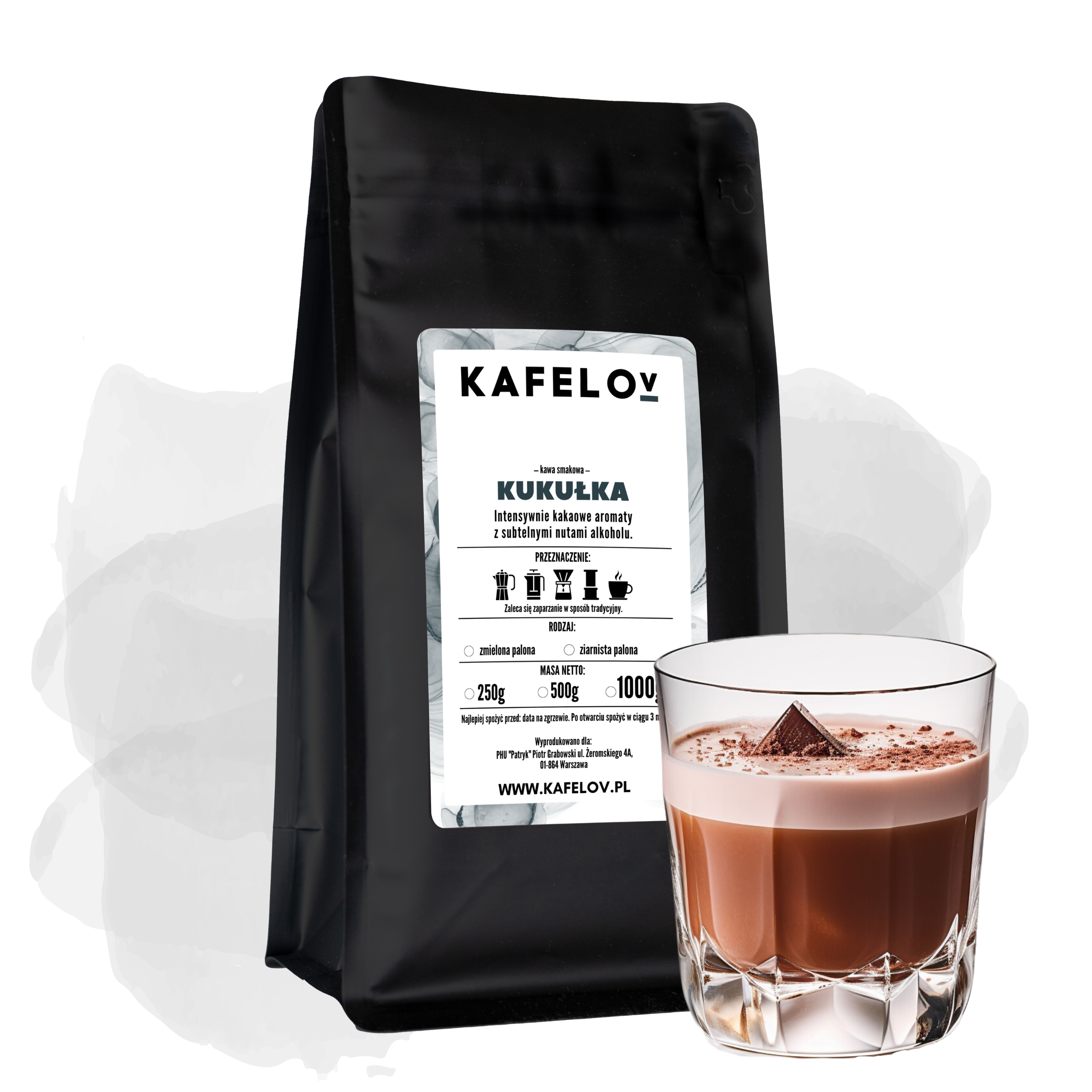 Levně Káva Kafelov příchuť Kukułka 1000 g mletá