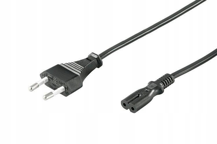 Kabel Zasilający Przewód C7 2-pin 2m Czarny Marka Inna
