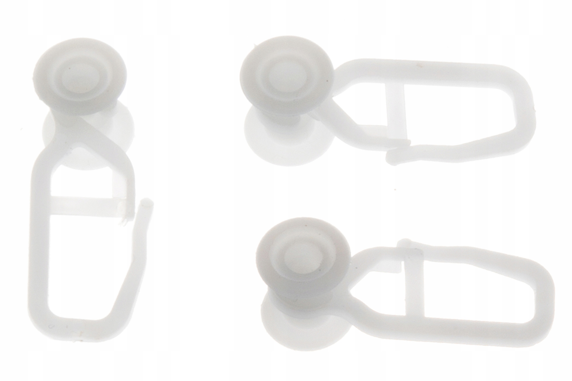 Agrafky biele s rolkou pre Pvc stropnú lištu 1000 ks pre záclony záclon