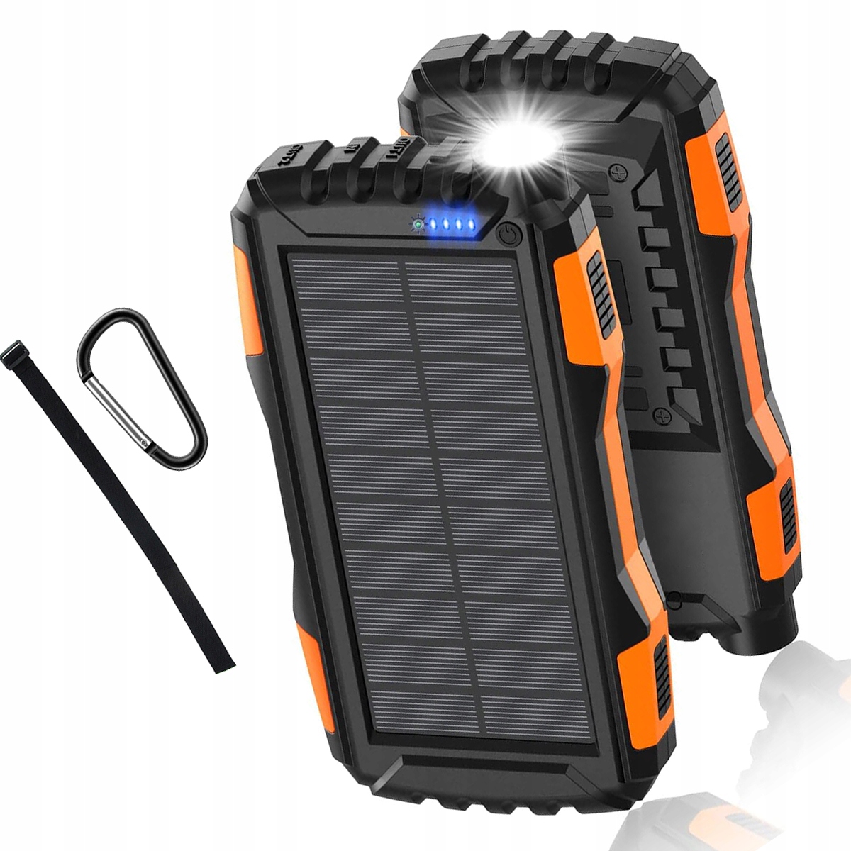 Powerbank Solarny 30000mAh Ładowanie 22,5W Wodoodporny Na Wędrówki