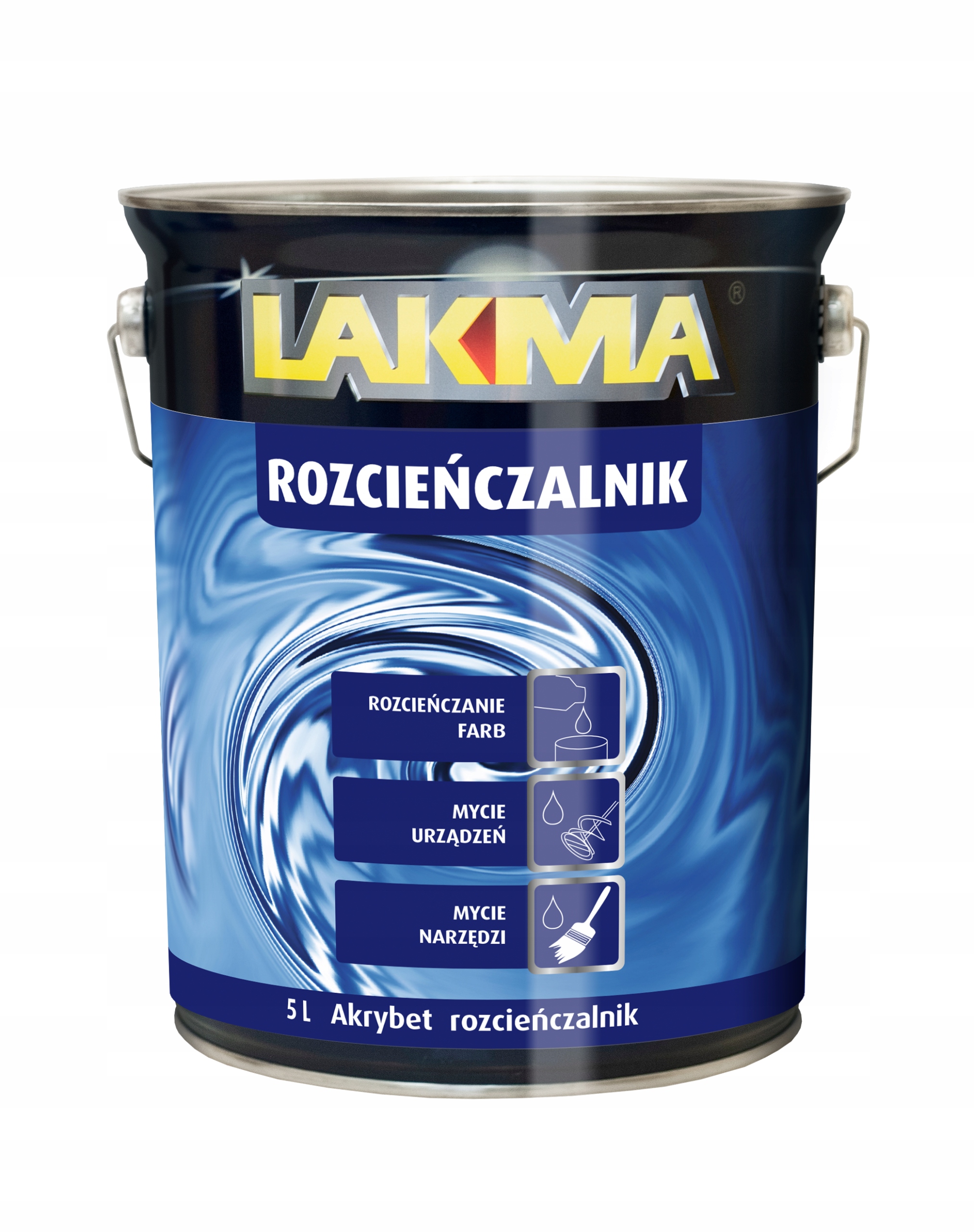 Lakma Akrybet Rozcieńczalnik do Farb Lakierów Usuwania Zabrudzeń 5L