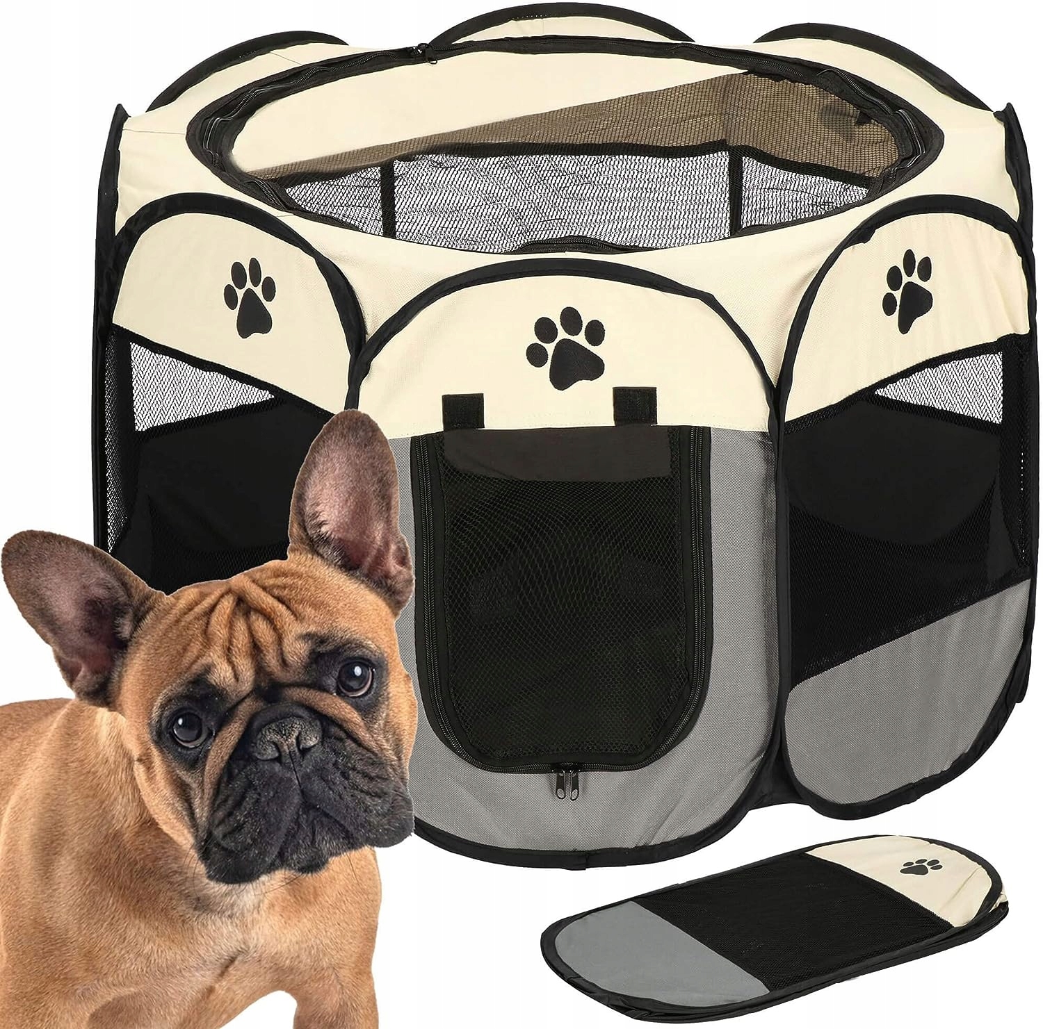 Levně Ohrádka textilní materiál Springos malý pes 73 x 73 x 43 cm