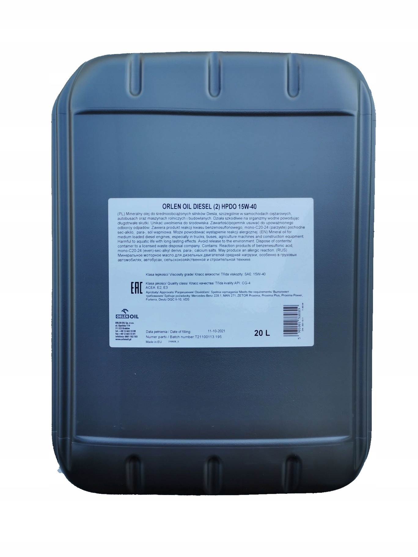 ORLEN OIL DIESEL 2 HPDO 15W40 - 20L