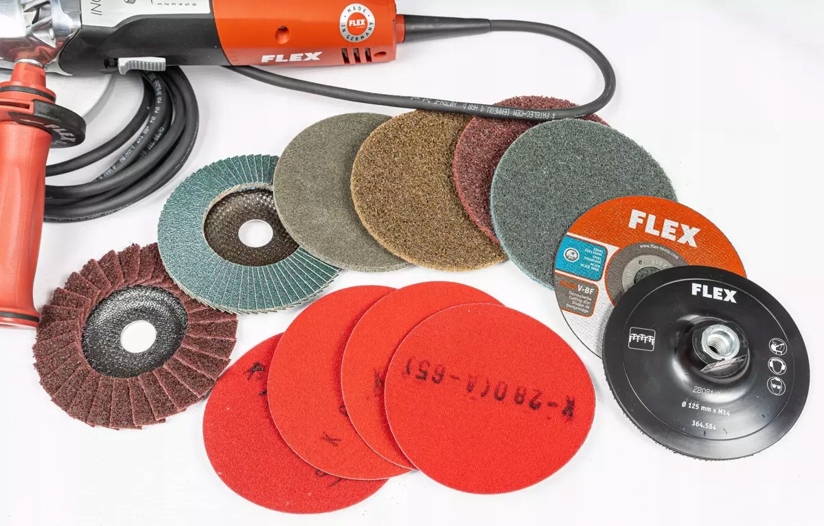 Szlifierka Flex LE 14-7 125 INOX ZESTAW Stan opakowania oryginalne