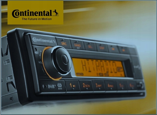 Continental TRD7411U-OR Klasické autorádio Dab MP3 Zelená hora