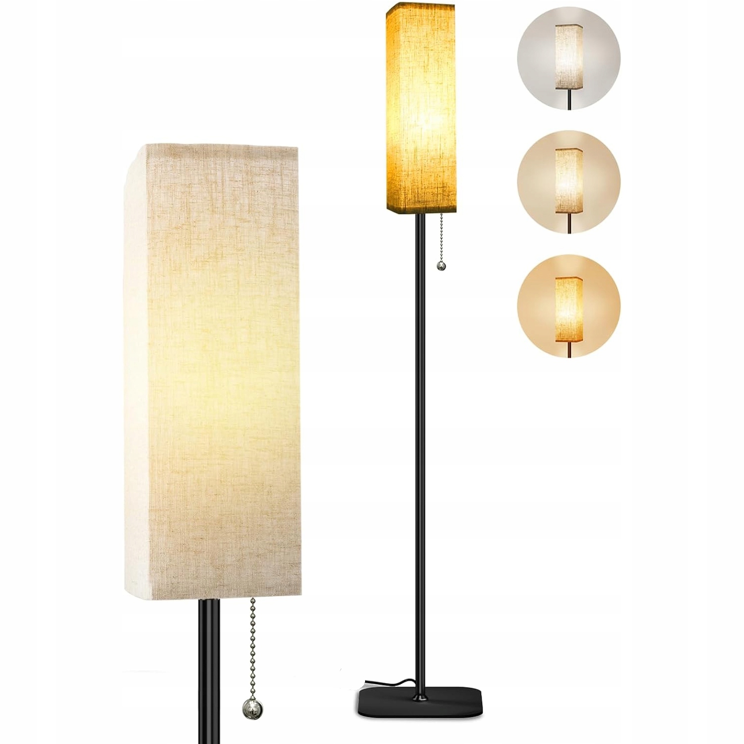 Lampa Led Podlahová Stojící Lampa E27 172 CM Loft Na Čtení, Kovová