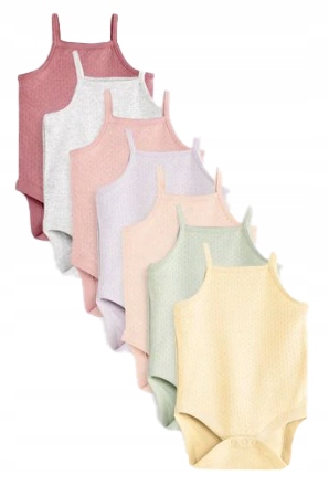 

Body Niemowlęce Ramiączka Next 7szt r.68 3-6 mies