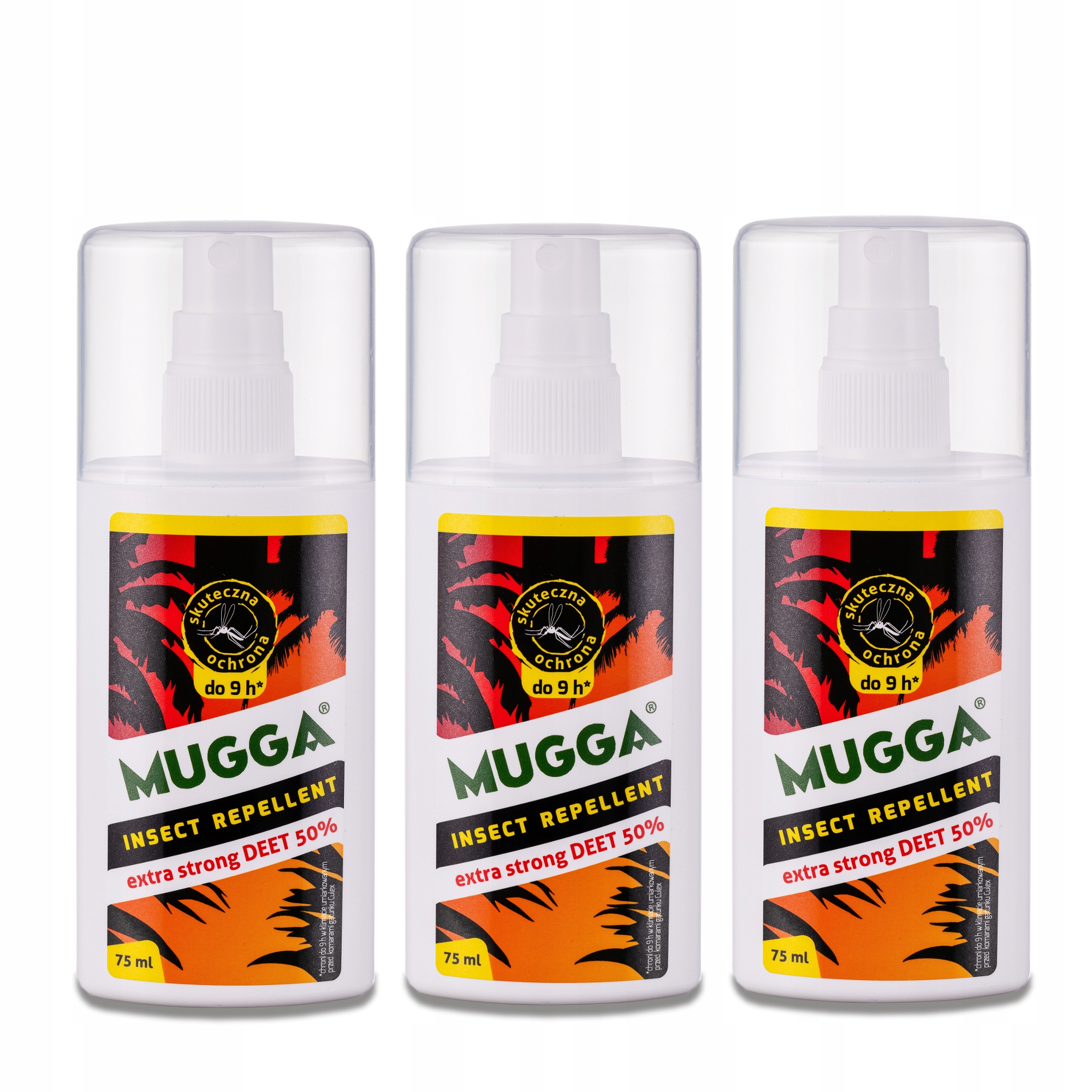 

Mugga 3xSPRAY 50% Deet Na Komary Tropikalne