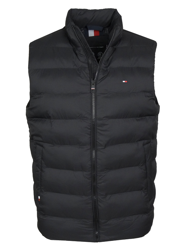 Tommy Hilfiger bunda bez rukávů, prošívaný, černý, XL