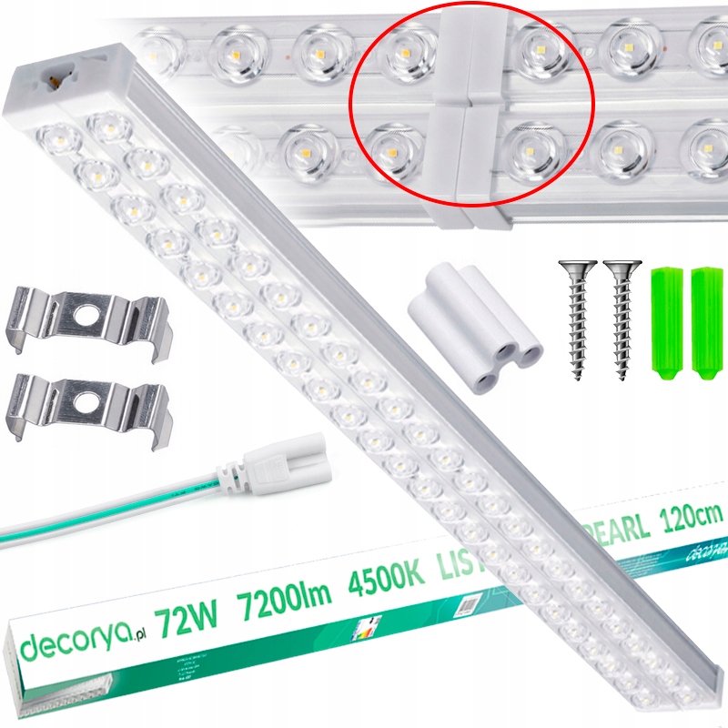 LAMPA LED SUFITOWA ROBOCZA PRZEMYSŁOWA LISTWA OPRAWA LINIOWA 120CM 4500K