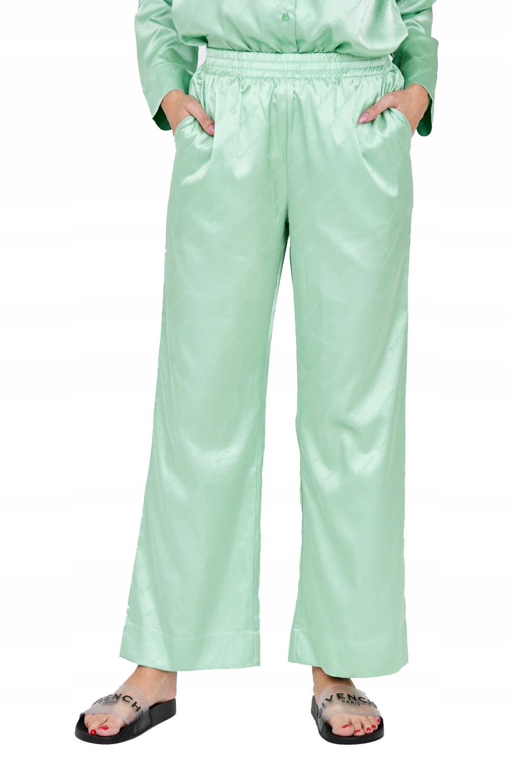 Juicy Couture Zelené saténové pyžamové kalhoty Xs