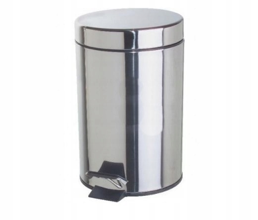 Levně Koš odpadkový pedál 5 l koupelna kancelář Chrom