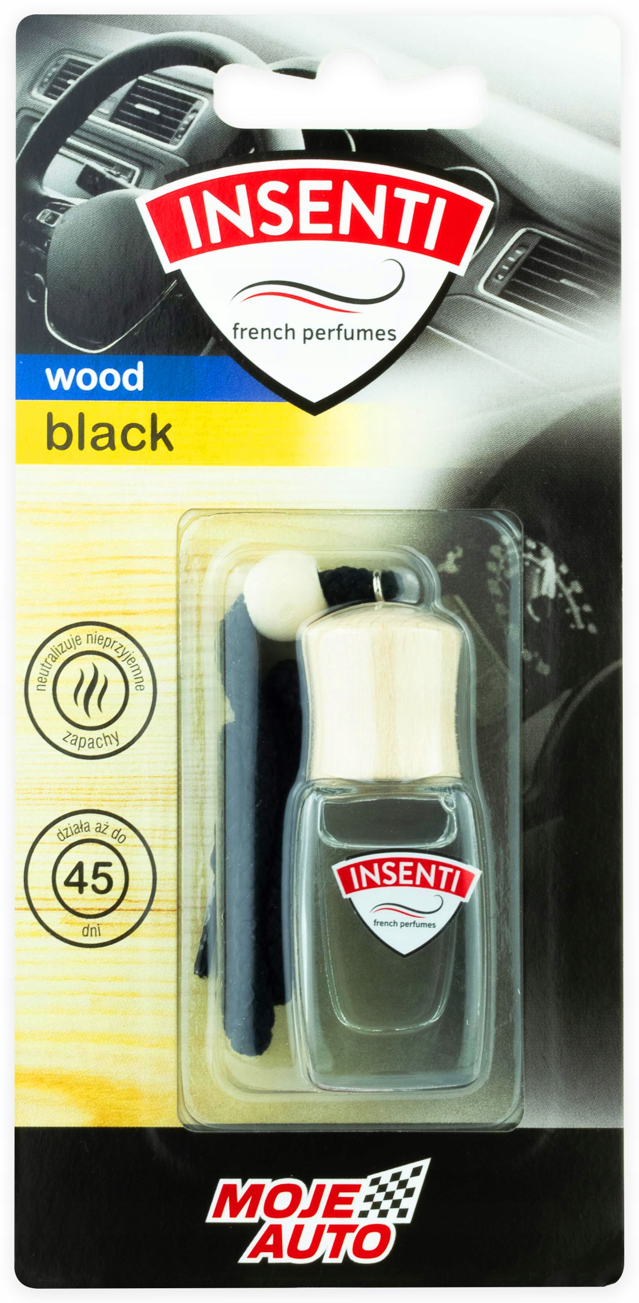 МІЙ АВТО-INSENTI ДЕРЕВО КУЛОН ЗАПАХ ЧОРНИЙ