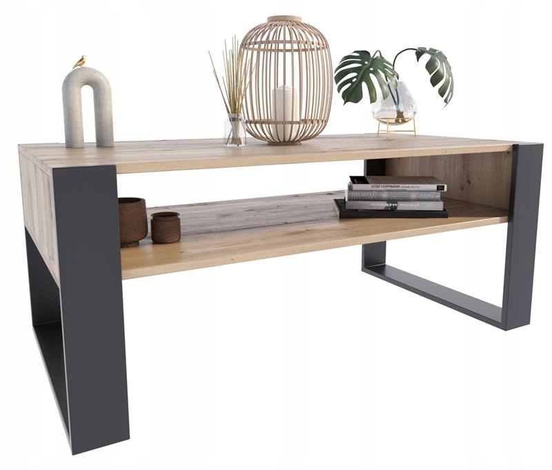 Lavica konferenčný stolík Kaja 120 cm artisan-čierna loft Per