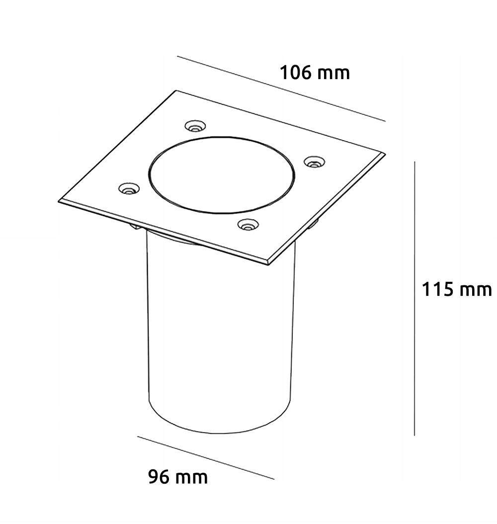 Oprawa lampa najazdowa gruntowa IP55 + LED GU10 Marka SuperLED