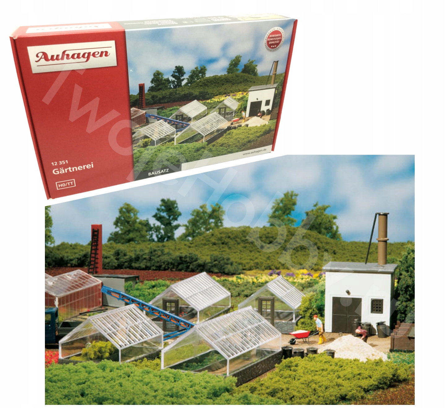 Auhagen 12351 , Zahradní skleníky , stupnice H0