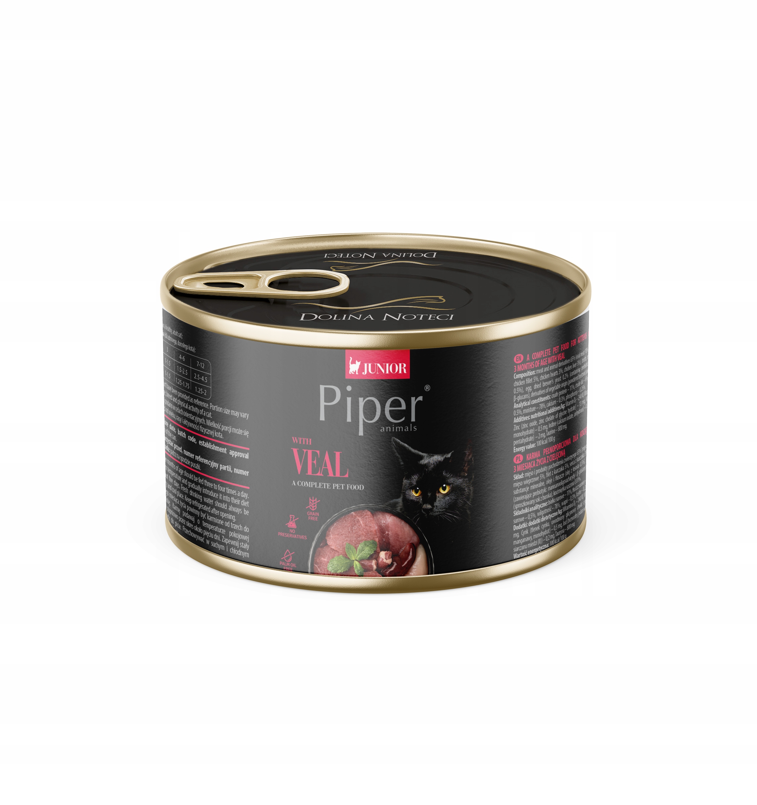 Levně 9X Piper Animals Junior s tělovým masem 185 g