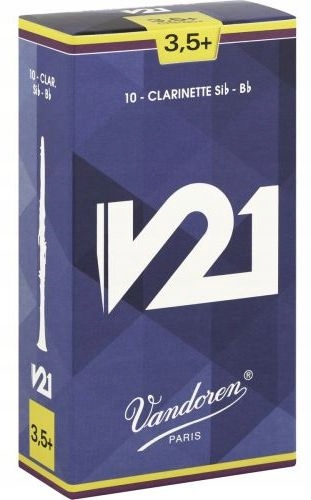 Plátky pro klarinet V21 Vandoren tvrdost 3,5 Plus 10 ks