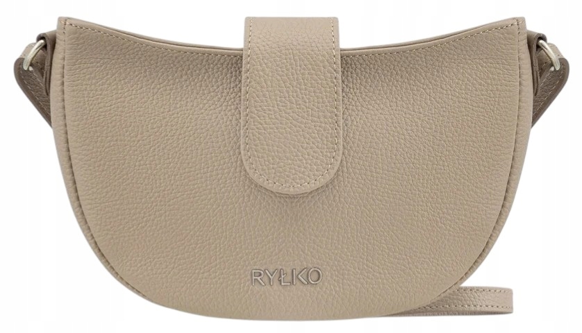 Béžová Kabelka Přes Rameno Saggle Bag Z Kůže Crossbody Stylová Dámská Ryłko