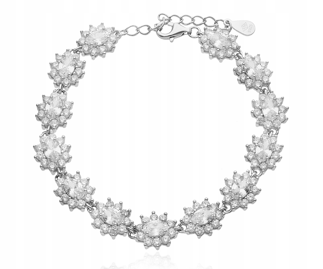 Stříbrný náramek Ag 925 s kameny IM0370923BR