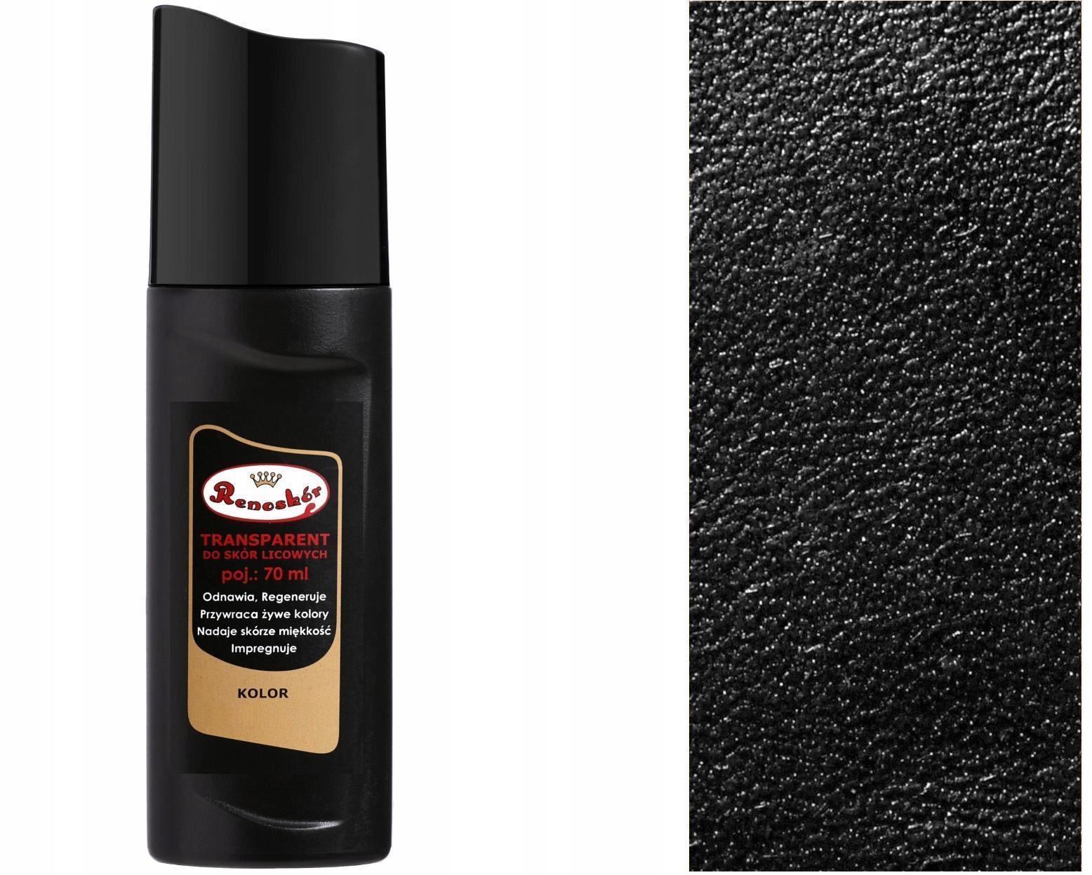 CZARNY RENOSKÓR TRANSPARENT PASTA W PŁYNIE DO RENOWACJI SKÓRY LICOWEJ 70 ML Kolor dominujący czarny